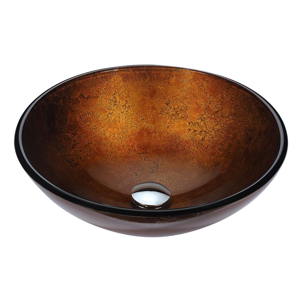 Posh Series Deco-Glass Vessel Sink in Coral Blue - Super Arbor