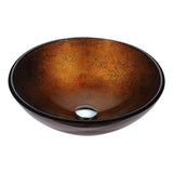 Posh Series Deco-Glass Vessel Sink in Coral Blue - Super Arbor