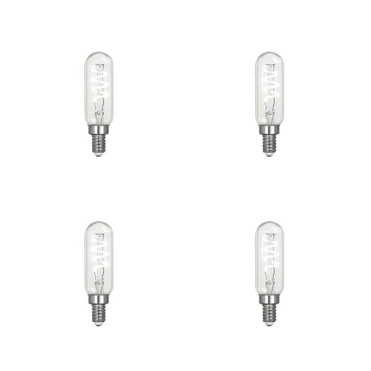 Feit Electric 25-Watt Equivalent T6 Candelabra Dimmable LED Clear Glass Vintage Light Bulb with Spiral Filament Daylight (4-Pack)