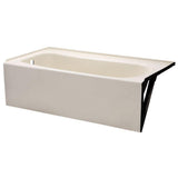 Cambridge 60 in. Left Drain Rectangular Apron Front Bathtub in White - Super Arbor