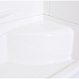 Varia 30 in. x 60 in x 76 in. 4 -pc AcrylX Acrylic Finished Shower Stall with Right Drain and Left Seat in White