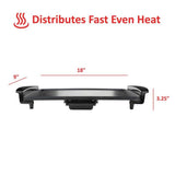27 sq. in. Black Nonstick Electric Griddle with Drip Pan