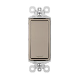 radiant 15 Amp 120 Volt Single-Pole Rocker Light Switch, Nickel - Super Arbor