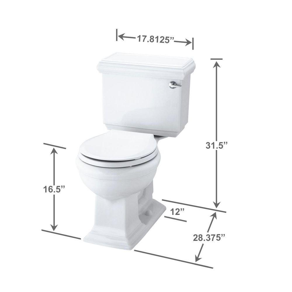 Memoirs Classic 2-Piece 1.28 GPF Single Flush Round Toilet with AquaPiston Flushing Technology in White - Super Arbor