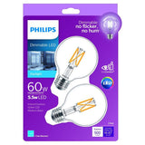 Philips 60-Watt Equivalent G25 Dimmable LED Light Bulb Clear Daylight (8-Pack)