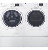 GE 7.5-cu ft Reversible Side Swing Door Stackable Gas Dryer, White, ENERGY STAR (GFD45GSSMWW)