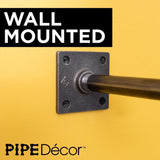 1/2 in. Black Pipe 5.75 in. L Wall Mounted Square Flange Shelf Bracket Kit (4-Pack)