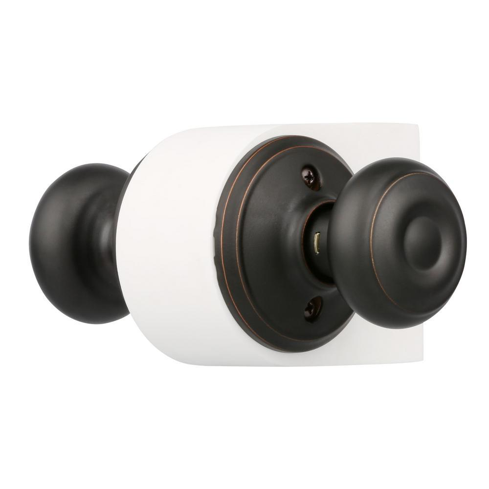 Georgian Aged Bronze Passage Hall/Closet Door Knob (4-Pack) - Super Arbor