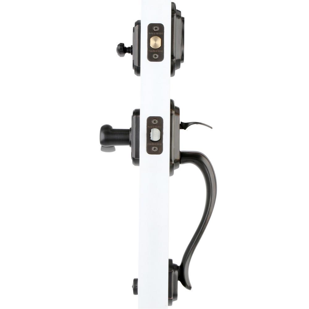 Prestige Medina Single Cylinder Venetian Bronze Door Handleset with Arch Rose Madrina Door Lever feat SmartKey Security - Super Arbor