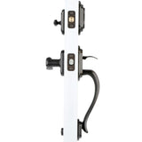 Prestige Medina Single Cylinder Venetian Bronze Door Handleset with Arch Rose Madrina Door Lever feat SmartKey Security - Super Arbor