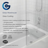34 in. x 58 in. Frameless Glass Hinged Bathtub Door in Satin Brass - Super Arbor