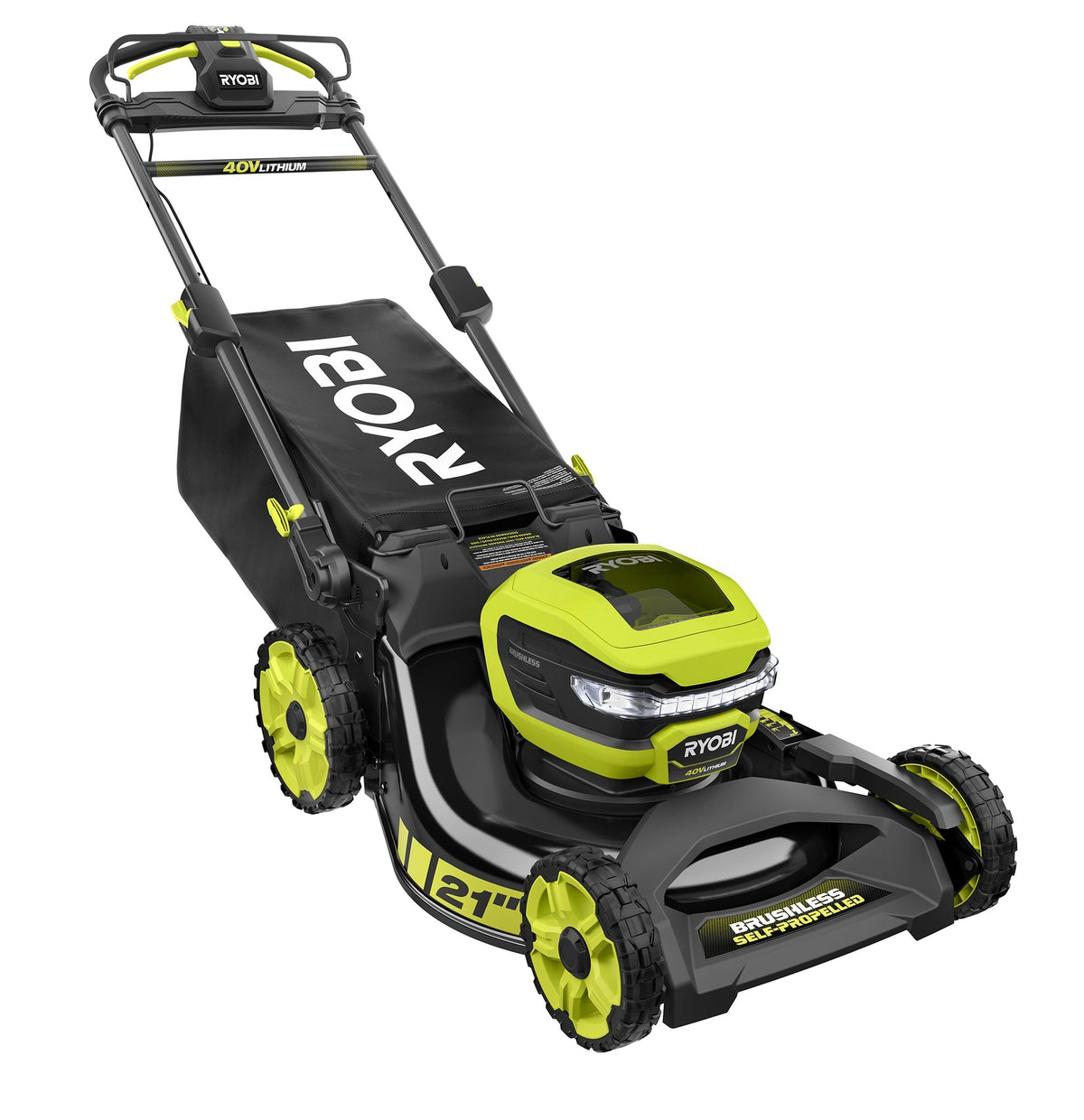 RYOBI 21 in. 40V Brushless Self-Propelled Cordless Lawn Mower with 7.5Ah Battery and Charger