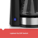 4-in-1 5-Cup Black Stainless Steel Drip Coffee Maker
