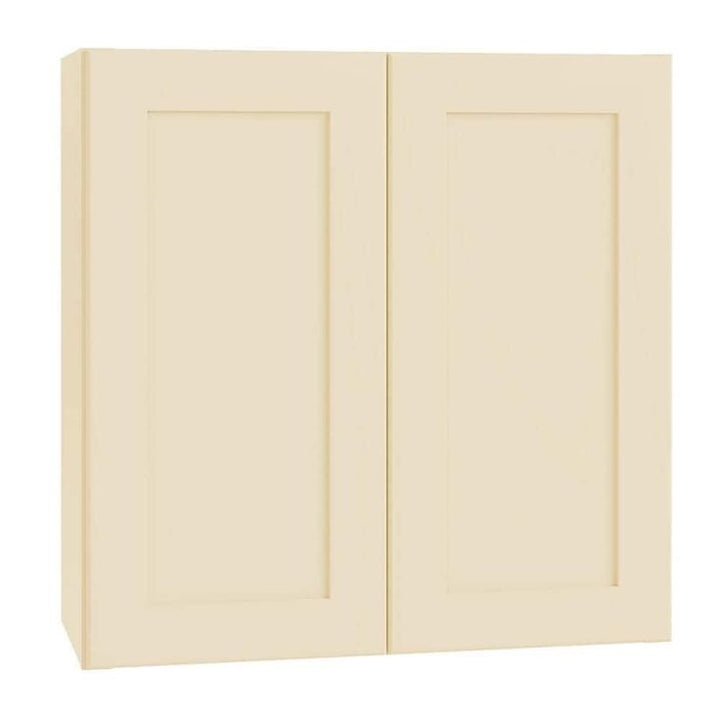 Home Decorators Collection Newport 27 in. W x 12 in. D x 30 in. H Assembled Plywood Wall Kitchen Cabinet in Blended Cream with Soft Close