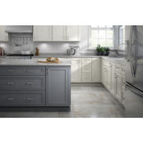 Classic Square 3 in. (76mm) Center-to-Center Classic Satin Nickel and Clear Glass Bar Drawer Pull - Super Arbor