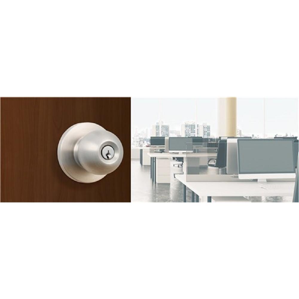 Commercial 2-1/8 in. Grade 2 Satin Chrome Keyed Entry Door Knob - Super Arbor