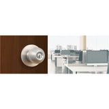 Commercial 2-1/8 in. Grade 2 Satin Chrome Keyed Entry Door Knob - Super Arbor