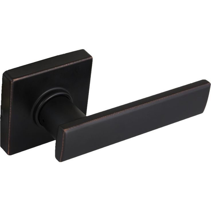 Westwood Matte Black Hall and Closet Door Lever with Square Rose