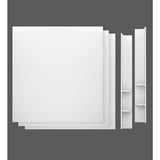 Rampart 5 ft. Walk-in Whirlpool and Air Bathtub with Flat Easy Up Adhesive Wall Surround in White - Super Arbor