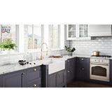Farmhouse Apron-Front Fireclay 33 in. x 20 in. Reversible Single Bowl Kitchen Sink in White - Super Arbor