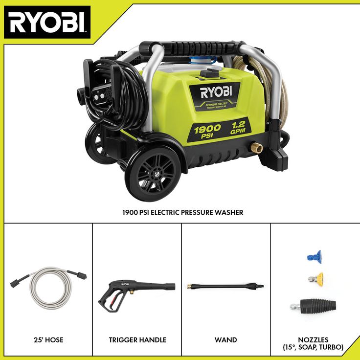 RYOBI 1900 PSI 1.2 GPM Cold Water Electric Pressure Washer