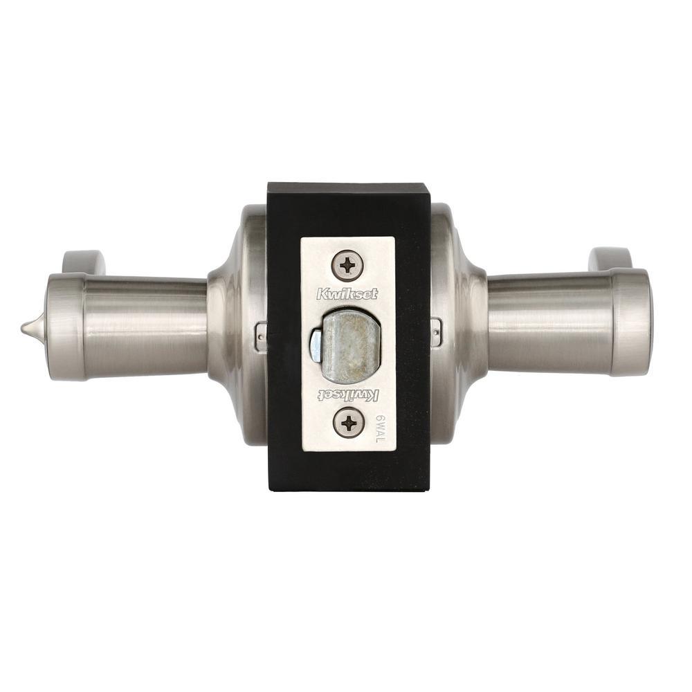 Lido Satin Nickel Exterior Entry Door Lever featuring SmartKey Security - Super Arbor