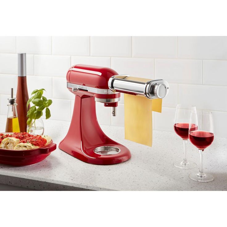 Silver Pasta Roller Attachment for KitchenAid Stand Mixer