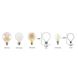 Halco Lighting Technologies 60-Watt Equivalent 5.5-Watt G25 2700K Dimmable LED Clear Filament Antique Vintage Light Bulb Warm White