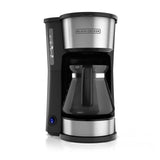 4-in-1 5-Cup Black Stainless Steel Drip Coffee Maker
