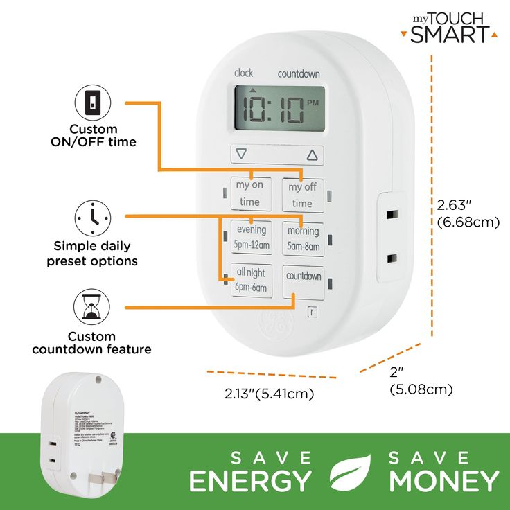 myTouchSmart Programmable Indoor Plug-In Digital Timer, 1-Outlet, 26892