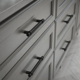 Essentials 5-1/16 in. (128mm) Center-to-Center Wrapped Matte Black Bar Pull (24-Pack) - Super Arbor