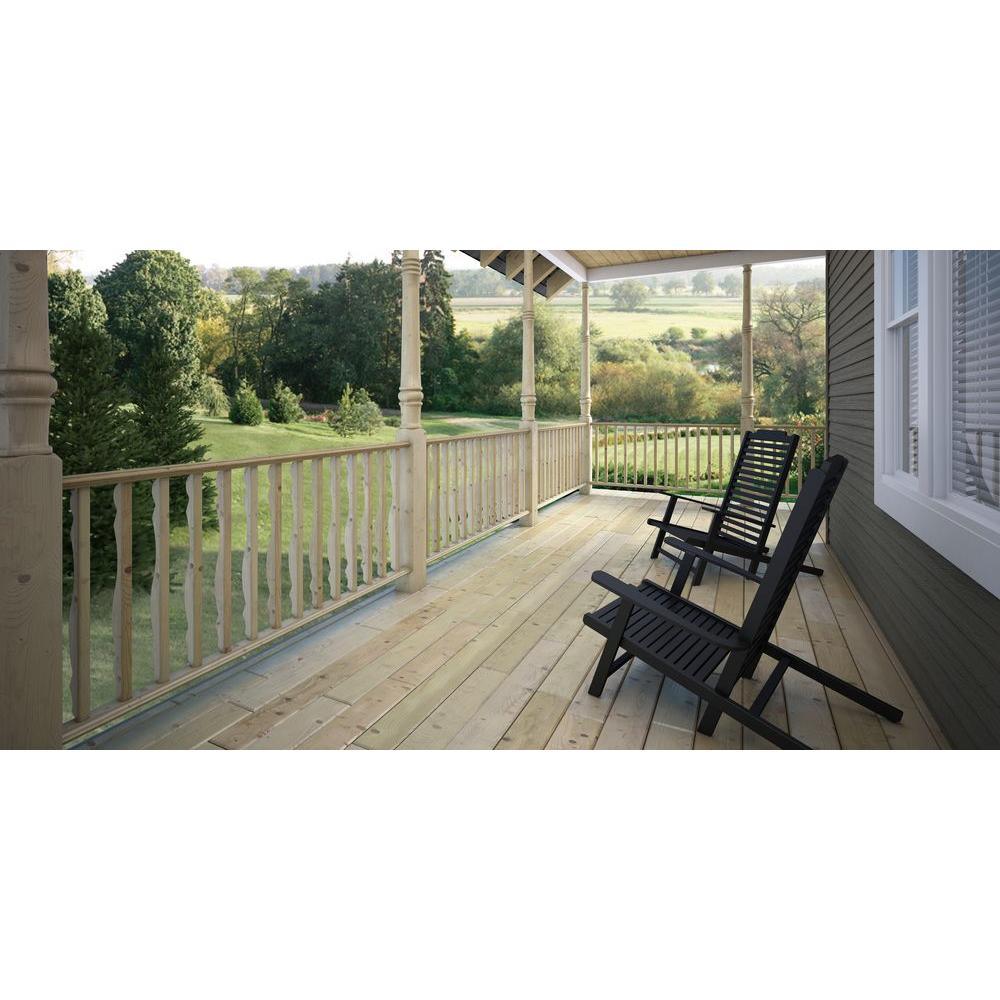 2 in. x 4 in. x 6 ft. Pressure-Treated Routed Hand Rail (4-Pack) - Super Arbor