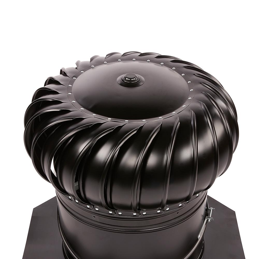 14 in. Aluminum Internally Braced Dual-Bearing Wind Turbine in Black - Super Arbor