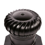 14 in. Aluminum Internally Braced Dual-Bearing Wind Turbine in Black - Super Arbor