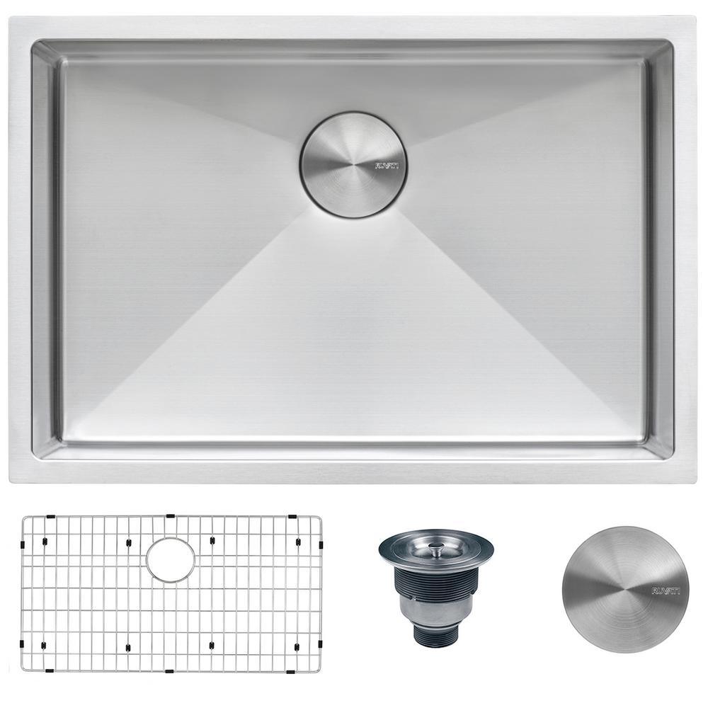 Undermount Stainless Steel 32 in. Single Bowl Kitchen Sink 16-Gauge - Super Arbor