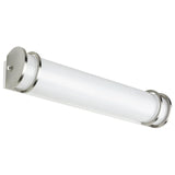 48 in. Warm White 3000K Brushed Nickel LED Dimmable Half Cylinder Vanity Light Bar Fixture