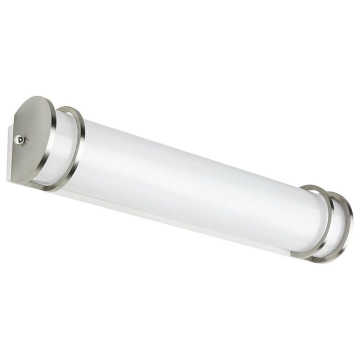 48 in. Warm White 3000K Brushed Nickel LED Dimmable Half Cylinder Vanity Light Bar Fixture