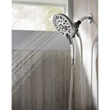 In2ition Two-in-One 4-Spray 6.1 in. Dual Wall Mount Fixed and Handheld Shower Head in Chrome - Super Arbor