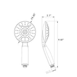 2-Spray 4.63 in. Single Wall Mount Handheld Adjustable Shower Head in Chrome - Super Arbor