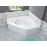 Colony 5 ft. x 60 in. Center Drain Corner Soaking Tub in White - Super Arbor