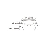 Drop-In/Undermount Granite 18 in. 0-Hole Single Bowl Bar Sink in Nero