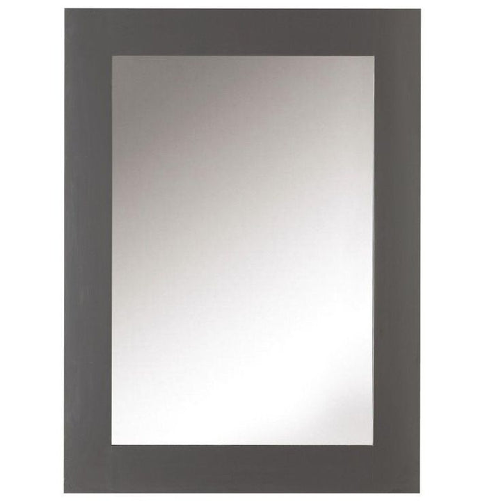 22 in. W x 30 in. H Framed Rectangular  Bathroom Vanity Mirror in Dark Charcoal