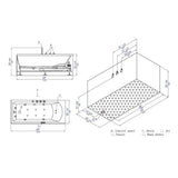 60 in. Acrylic Flatbottom Whirlpool Bathtub in White - Super Arbor