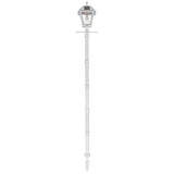 Baytown II Bulb White Resin Solar Warm-White Integrated LED Outdoor Post Light and Lamp Post with EZ-Anchor Base
