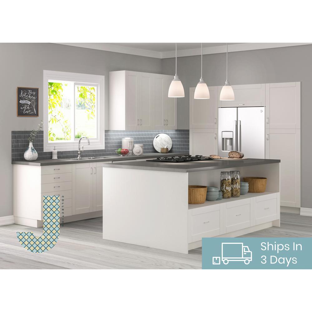 Shaker Assembled 36x20x24 in. Deep Wall Bridge Cabinet in Vanilla White - Super Arbor