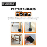7/8 in. Black Rubber Leg Tips (4 per Pack)
