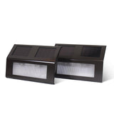 Bronze Solar-Powered Step Lights (2-Pack) - Super Arbor