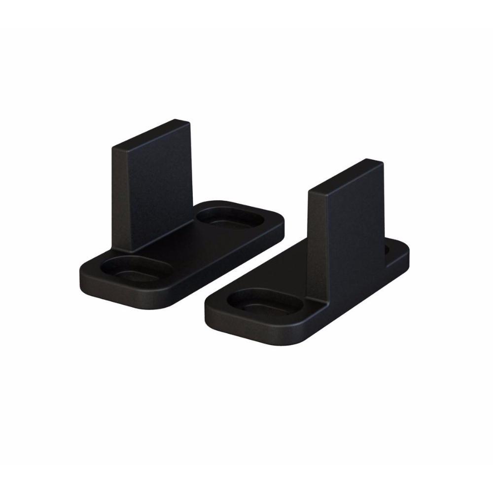 5 ft./60 in. Top Mount Sliding Barn Door Hardware Track Kit for Single Door with Non-Routed Floor Guide Frosted Black - Super Arbor