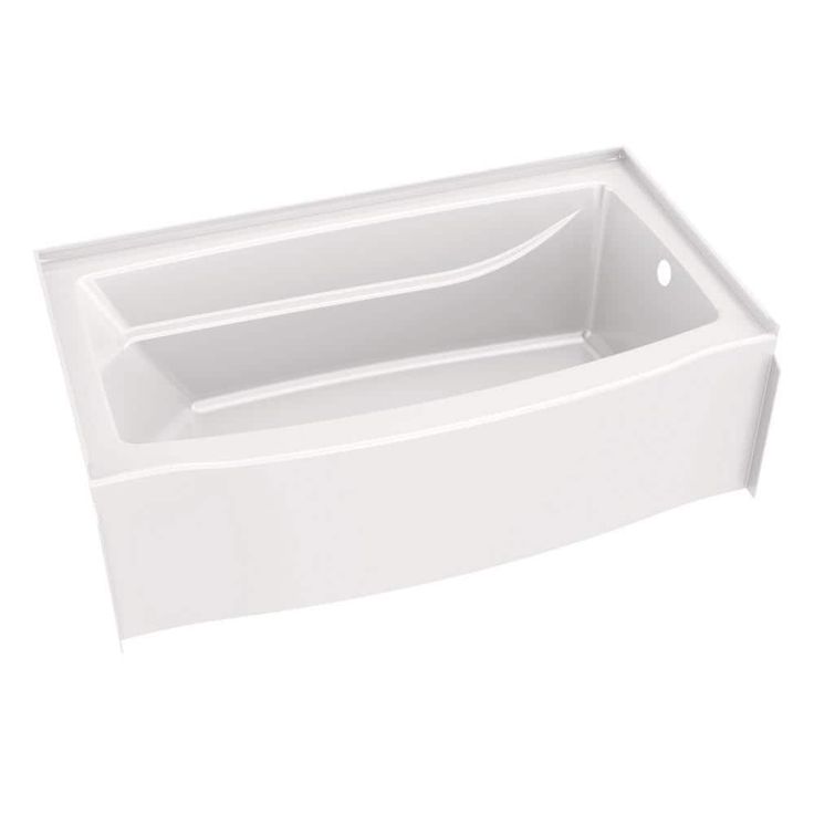 Classic 500 Curve 60 in. x 32 in. Soaking Bathtub with Right Drain in High Gloss White