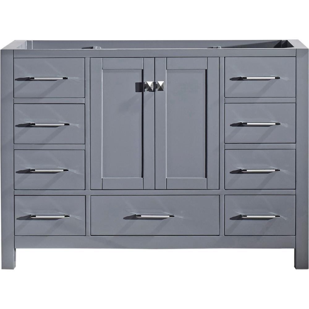 Caroline Avenue 60 in. W Bath Vanity Cabinet Only in Cashmere Gray - Super Arbor